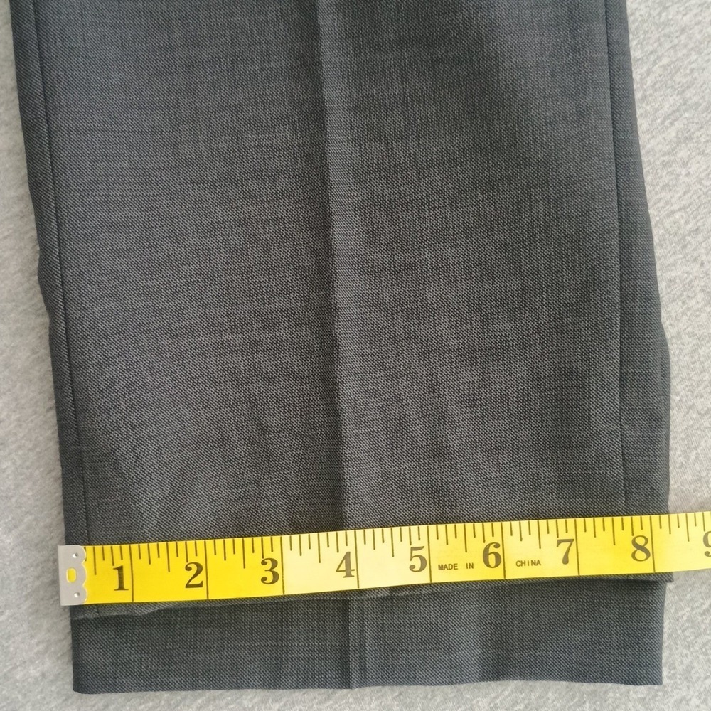 Saks Fifth Avenue Dress Pants Mens 34 Gray Solid Modern Professional MT7377BK - Picture 5 of 10